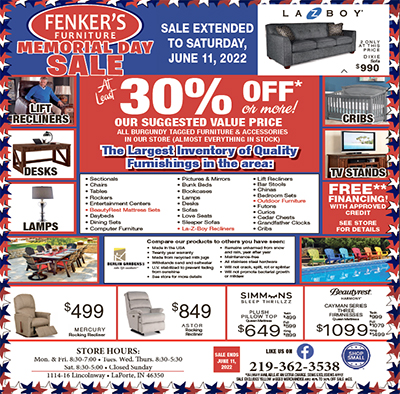 Fenker's Furniture - Memorial Day Sale